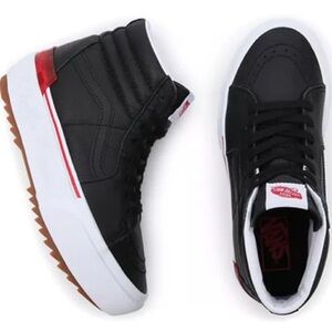 Vans Waffle Lovers SK8-HI Stacked High-Top Sneakers Black/White VN0A4BTWB0M NIB